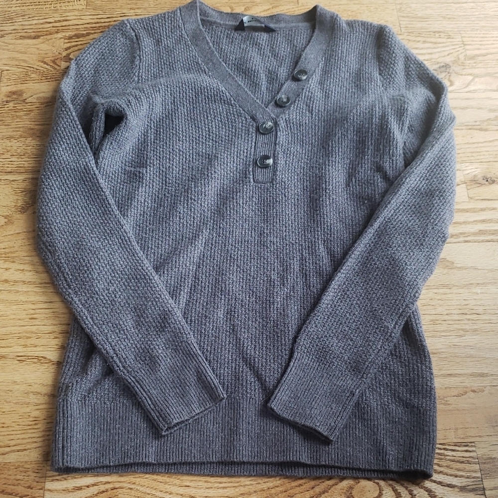 (S) Denver Hayes Knit Cardigan Neutral Modest Cottagecore Academia Minimalist